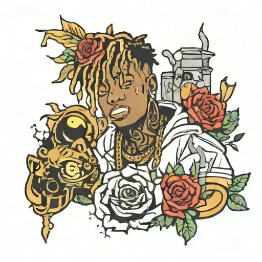 999 juice wrld tattoo design idea