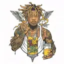 999 juice wrld tattoo design idea