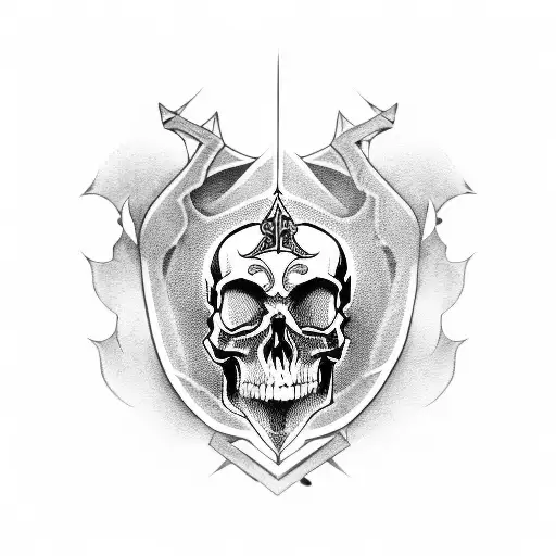 Ace of Spades skull tattoo design idea