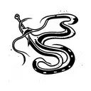 Ace of Spades snake tattoo design idea