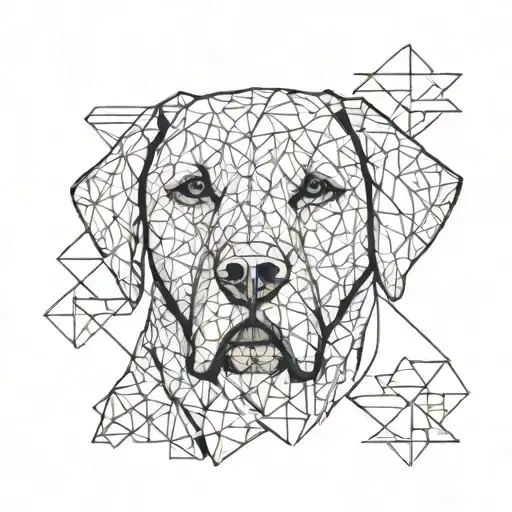 labrador brown dog tattoo design idea