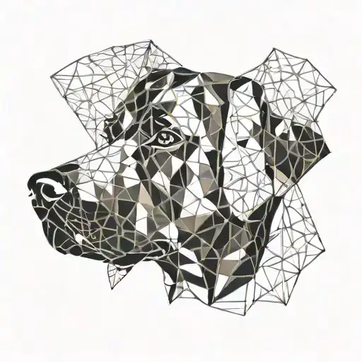 labrador large head brown dog tattoo design idea