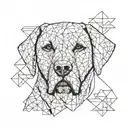 labrador brown dog tattoo design idea