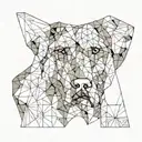 labrador brown dog tattoo design idea