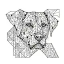 labrador brown dog tattoo design idea