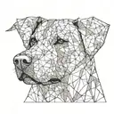 labrador brown dog tattoo design idea