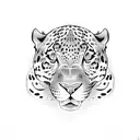 jaguar fine line  tattoo design idea