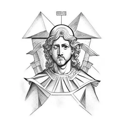 greek mythology, renaissance art, stoic philosophy tattoo design idea