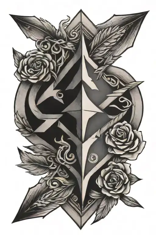 three arrow tattoo design idea