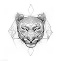 panther paw with number 5 tattoo design idea