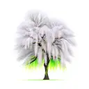 weeping willow tree, magnolia tree, dandelions tattoo design idea