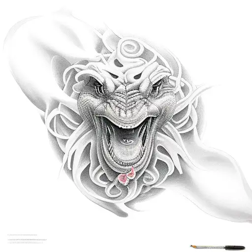 Posiedon superrealistic and a big one  tattoo design idea