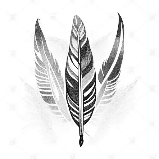 feather with "Be the change" tattoo design idea