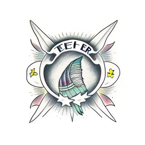 feather "Be the change" tattoo design idea
