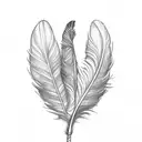 feather with "Be the change" tattoo design idea