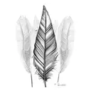 feather with "Be the change" tattoo design idea