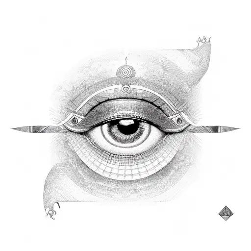 Egyptian eye tattoo design idea