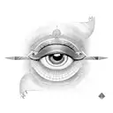 Egyptian eye tattoo design idea