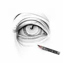 Egyptian eye tattoo design idea