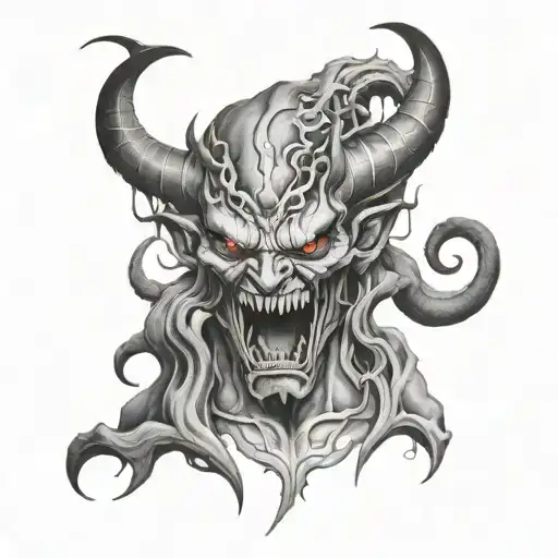 tattoo of clinical depression as a demon  tattoo design idea
