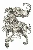 dead dog memory his name tattoo design idea