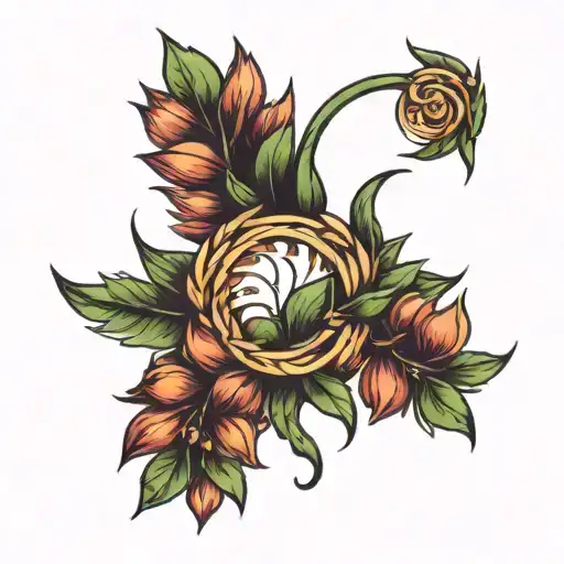 laurel wreath tattoo design idea