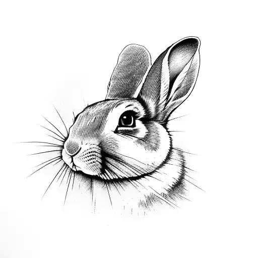 wishbone 777 rabbit tattoo design idea