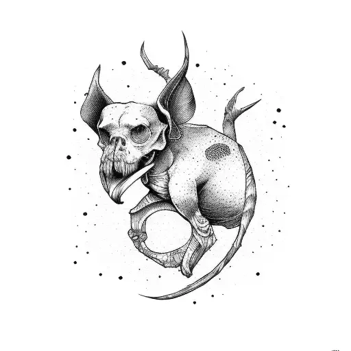 wishbone post stamp  tattoo design idea