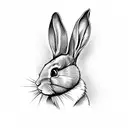 wishbone 777 rabbit tattoo design idea