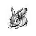 wishbone 777 rabbit tattoo design idea