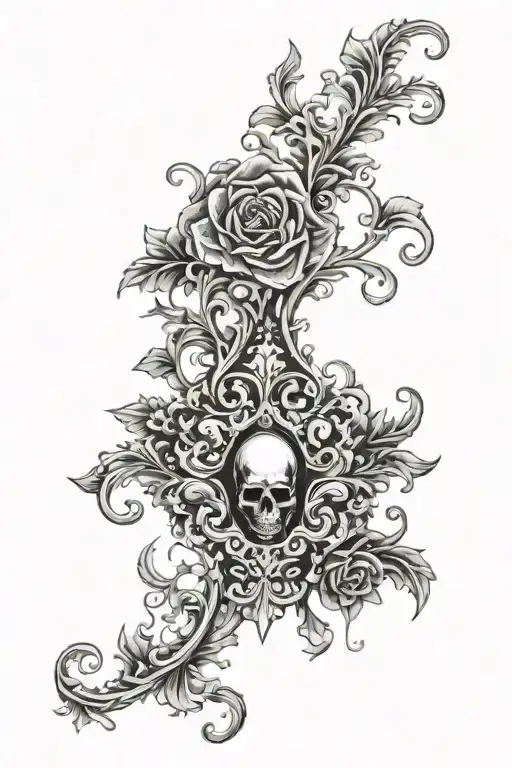 dark romance tattoo design idea