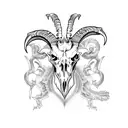 Goat Skull tattoo design idea