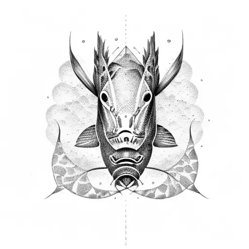 Fisch with coordinates tattoo design idea