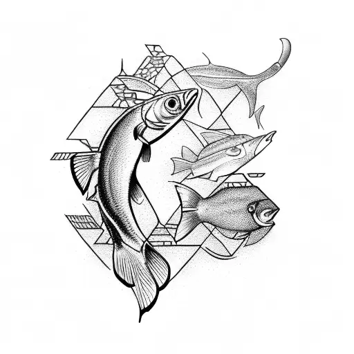 Fisch with coordinates tattoo design idea