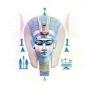 simplistic egyptian style tattoo including hieroglyphics tattoo design idea