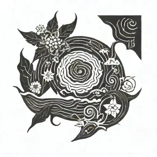 psychedelic filler with van gogh theme  tattoo design idea