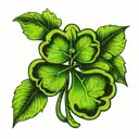 3 leaf clover tattoo design idea