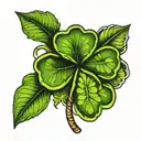 3 leaf clover tattoo design idea