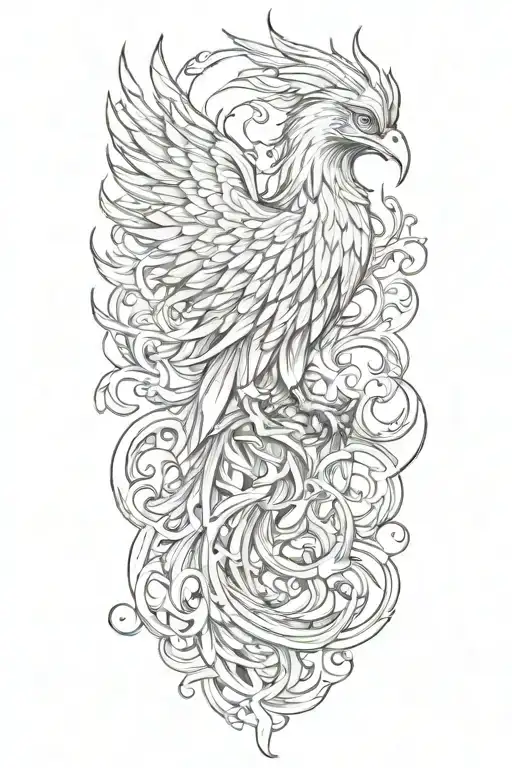 phoenix tattoo design idea