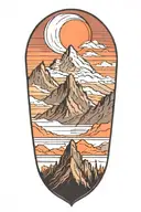 Mountain tattoo design idea