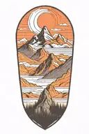 Mountain tattoo design idea