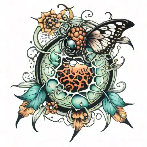 biology cell tattoo design idea