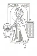 doctor who the hitchhickers guide to the galaxy rick and morty  tattoo design idea