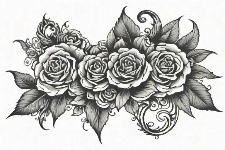 70x7 tattoo design idea