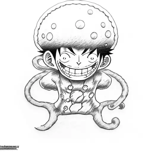 Monkey D. Luffy One Piece tattoo design idea