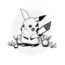 pikachu tattoo design idea