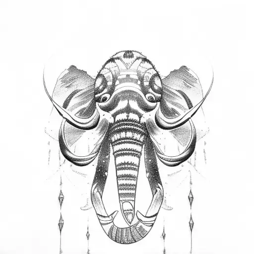 a mammoth tattoo design idea