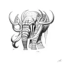 a mammoth tattoo design idea