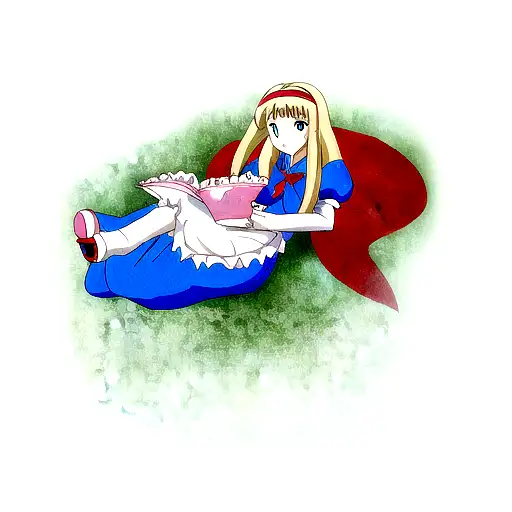 Alice in the wonderland tattoo design idea