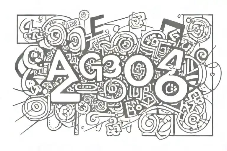 age 2004 written tattoo design idea